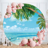 Aperturee - Coconut Grove Scenery Round Summer Backdrops
